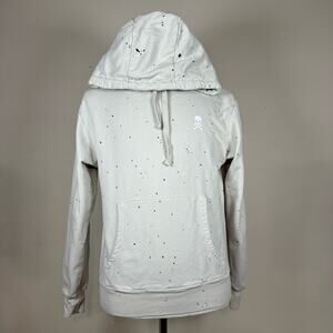 SoulCycle Ink Splatter Skull Bones Men's Hoodie Sweatshirt with  Pockets Size S